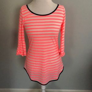 NWOT Hot Pink and white striped top